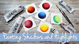 How to Paint Shadows and Highlights using Color Theory Acrylic Painting Tutorial