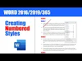 How to CREATE AND EDIT NUMBERED STYLES in Word