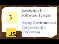 Javascript for Testers Setup Node JS