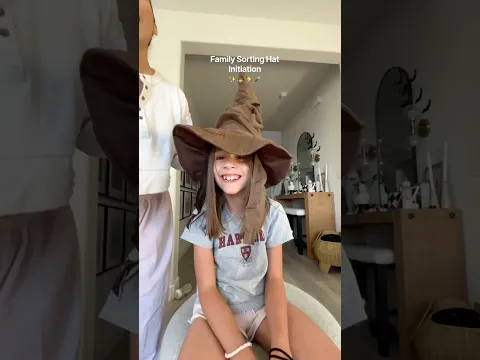 9 year old FINALLY FINDS OUT which HOUSE SHE BELONGS TO?! 👀🧙‍♂️✨ #shorts #harrypotter #cute