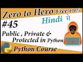 Public Private Protected in Python OOP Python Free tutorial In Hindi Death Code