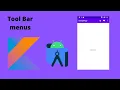 How to set up Tool Bar menus in Android App Android Studio Kotlin