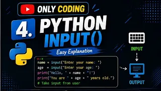 Python input Function Easy Explanation with Examples Episode 4 ONLY CODING