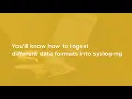 Syslong-ng Skills Parsing and Correlating Logs with syslog-ng Course