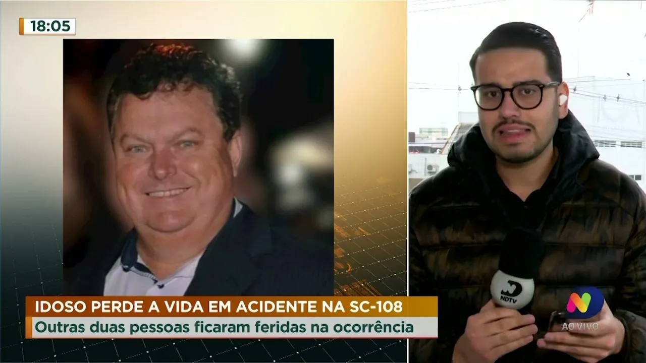 Idoso morre em acidente na SC-108