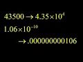 Scientific notation review converting between sci notation and standard form