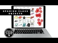 Spanish Class Objects Digital Bingo Game for Google Slides