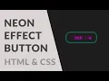 Create Neon Animation Effect Button - Only HTML CSS