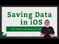 User Defaults and Application Preferences - Saving Data in iOS