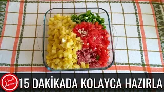 Bugünün iftar menüsünde nefis Ramazan yemeklerinden şehzade kebabı, yayla çorbası, şehriye salatası . 