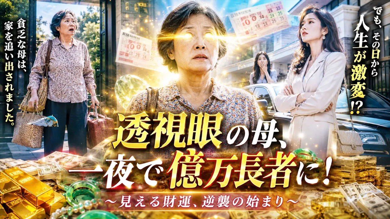 【日本語吹き替え】嫁に追い出された私、透視能力で一夜にして大金持ちに！#中国ドラマ #日本語 #ドラマ poster