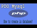 PDO mysql create db part-02 How to create database PDO Mysqli