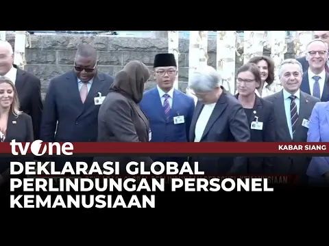 Menlu Sugiono Tandatangani Deklarasi Perlindungan Personel Kemanusiaan