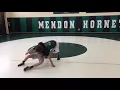 Wrestling 101 Mendon s Nik Andaverde and Skyler Crespo demonstrate a locked hands illegal move