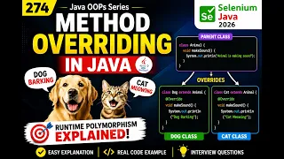 274 Purpose of Method Overriding in Java Selenium Java 2026
