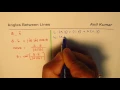How to Find Angle Between Lines in Vector Form