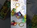 DIY Sparkling Keychains Alcohol Ink Gold Foil UV Resin