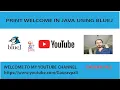 BlueJ Program Print Welcome in Java using BlueJ Welcome Message in Java print function in java