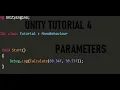 Unity C Tutorial Part 4 Parameters in functions