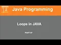 Part Java Tutorial Loops for while do-while Online Lecture In Hindi