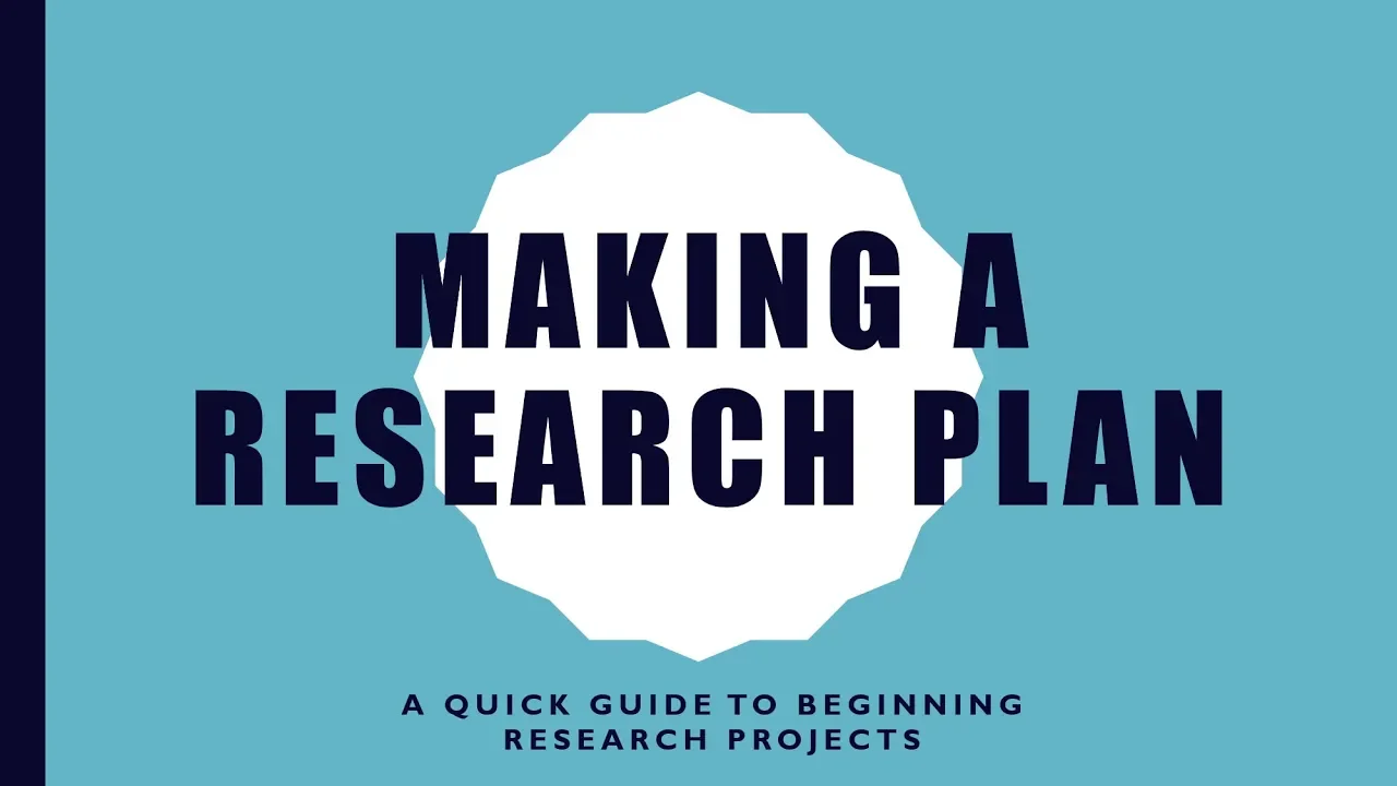 Outline Video Making a Research Plan