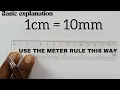 how to measure in millimeters and centimeters in technical drawing
