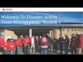 Disaster Action Team Management - Module 1