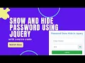 How to make jQuery Show Hide Password with eye icon