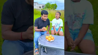 Misti and papa eats an orange something Unbelievable happens