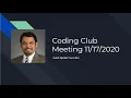Coding Club Meeting Guest Speaker Guru Rao 2020