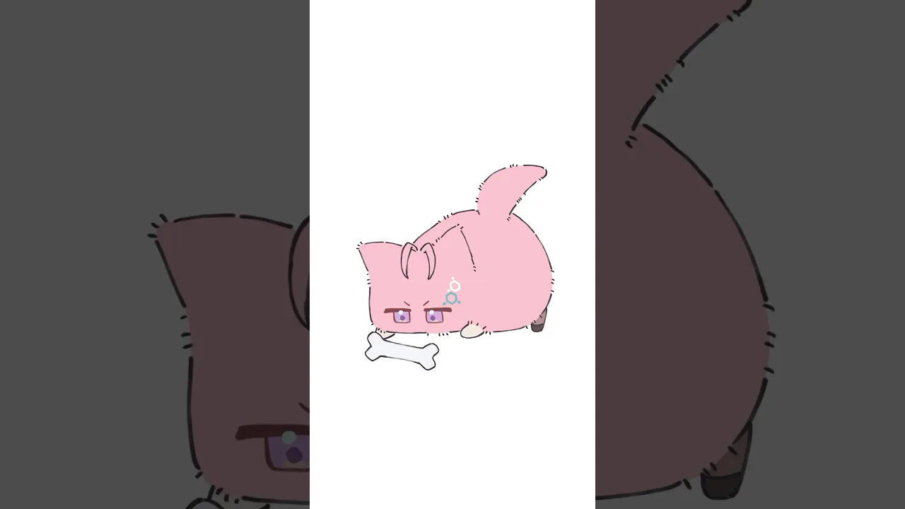 可愛いもふもふなコヨーテが骨のおもちゃで遊んだ結果? #shorts #anime #ホロライブ #hololive #博衣こより