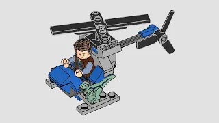 LEGO 122113 Instructions | Jurassic World | Owen with Helicopter | Magazine Gift