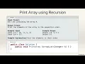 Day32 AP01-02 - Week06 Print Array using Recursion Simple Recursion