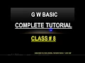 how to run gw basic program full tutorial by cs by sam class no 8 stop statement END Cont REM