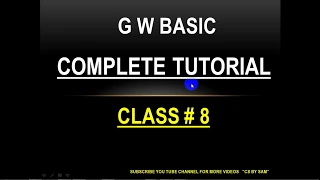 how to run gw basic program full tutorial by cs by sam class no 8 stop statement END Cont REM