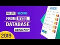 How To Delete Record From Database Using PHP
