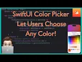 SwiftUI ColorPicker Tutorial 2025 How to Get Use Selected Colors