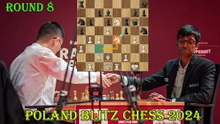 KNIGHT SAC Wei Yi vs Praggnanandhaa Superbet Poland Blitz Chess 2024 - R8