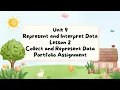 Grade 1 Math - Unit 9 Lesson 2 Collect and Represent Data Portfolio Assignment