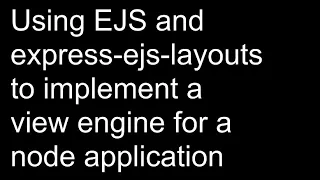 EJS View Engine