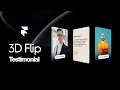 3D Flip Testimonial Card in Framer Interactive Hover Animation