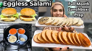 Kids full month Lunchbox Prep sirf 1 ghante mein - Eggless Chicken Salami for  burger and Pizza
