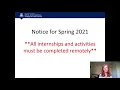 Public Health Internship Orientation for Spring 2021 Internships