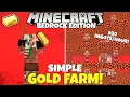 Minecraft Bedrock Simple Gold Farm Tutorial 980 Tutorial MCPE PC Xbox PS4