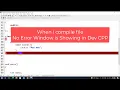 Solved No error window in Dev cpp How do I get the error window back in Dev-C