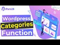What are Functions in WordPress Get Category Function in WordPress