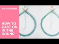 Knitting Stitches How to cast on stitches with a circular needle WAK