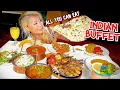 EATING AT AN INDIAN BUFFET at Mehfil in Asheville NC