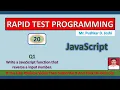 Write function that reverse input number in JS Rapid Test Programming Joshi Pushkar D