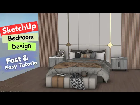 Modern bedroom design — Nice Tower SketchUp tutorial